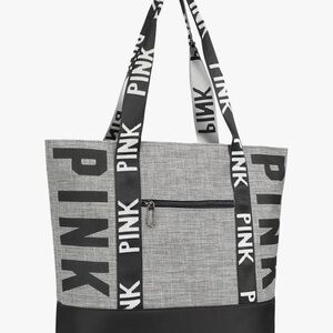 PINK Victoria's Secret Black and Gray Tote
